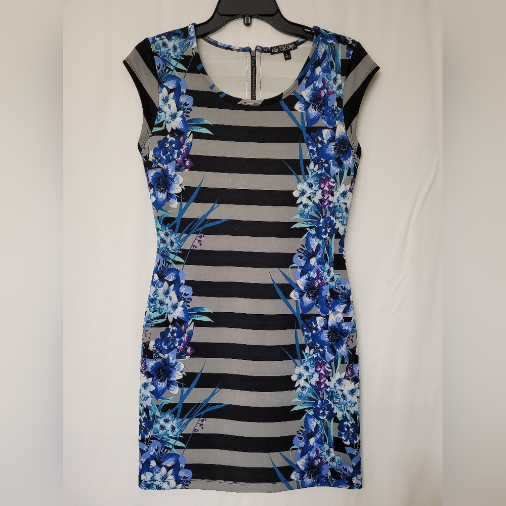 BEBOP Women's Striped and Floral Dress Size Large
